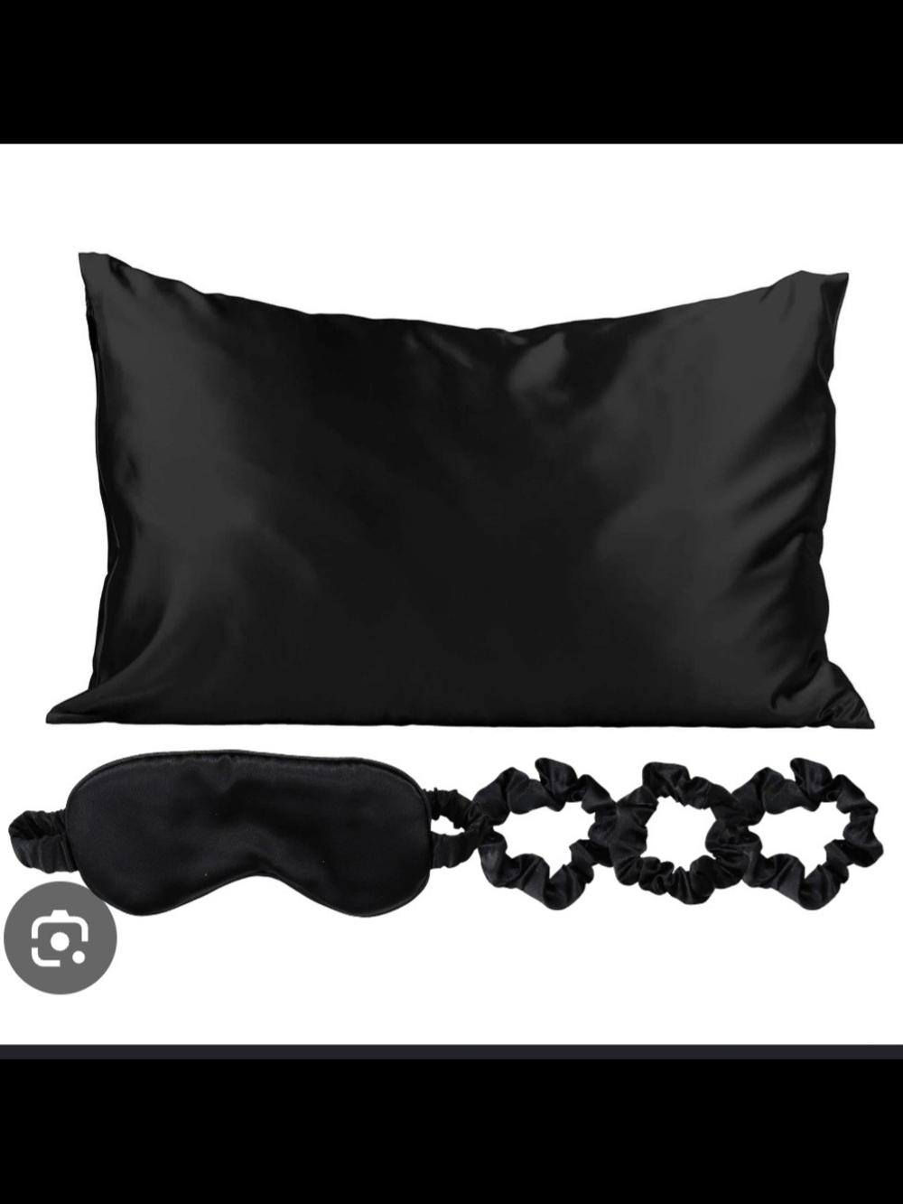 Seeboo Satin Pillowcase, Eye Mask & Scrunchie Set